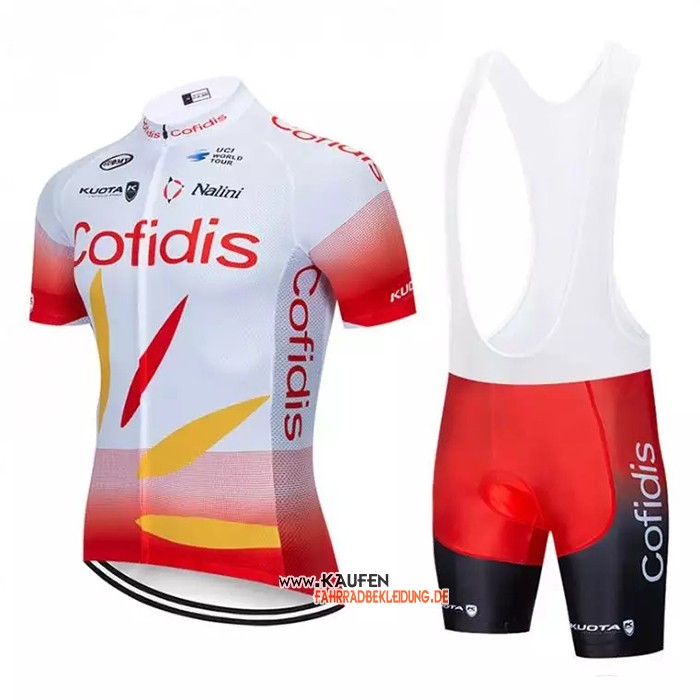 Cofidis Kurzarmtrikot 2021 und Kurze Tragerhose Wei Rot